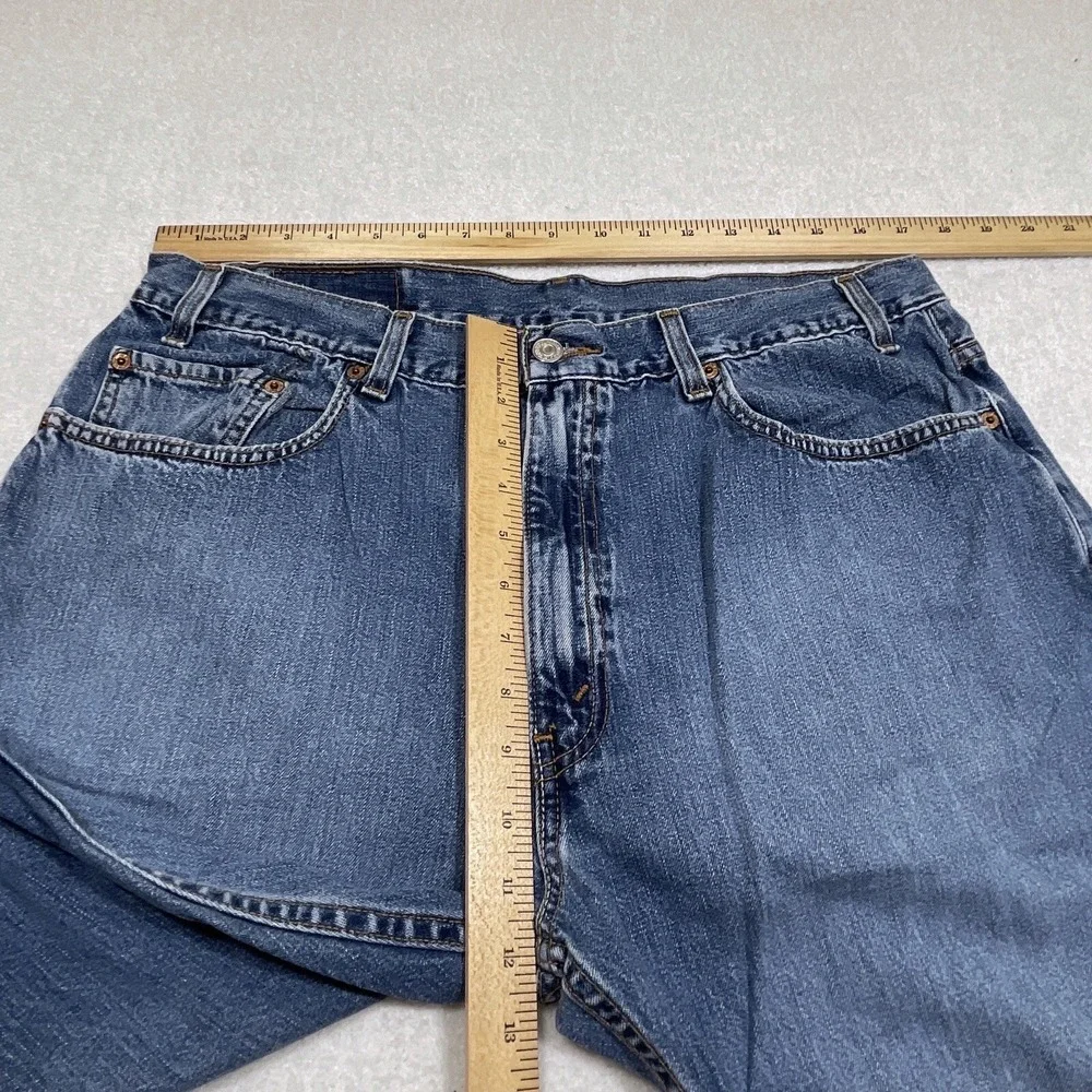 Vintage Levi's 505 Men's Jeans W38 L32 Blue Straight Regular 2001 Black Batwing